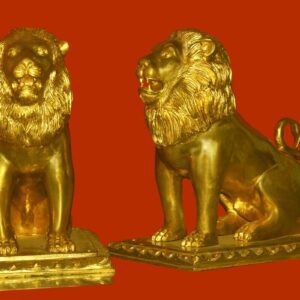 Pair of Lion Statues